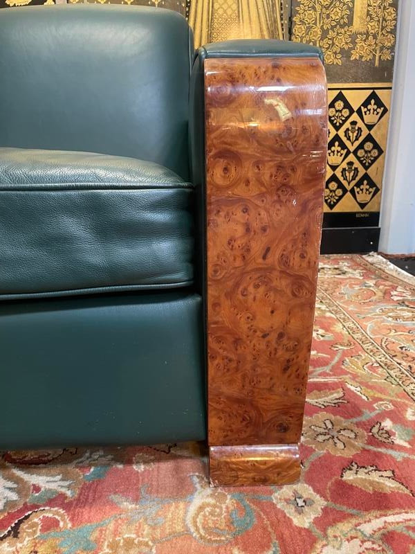 Art Deco style leather sofa