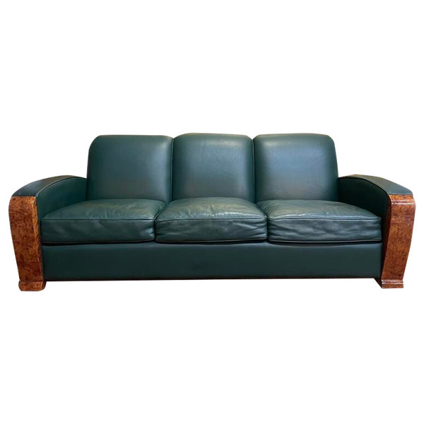 Art Deco style leather sofa