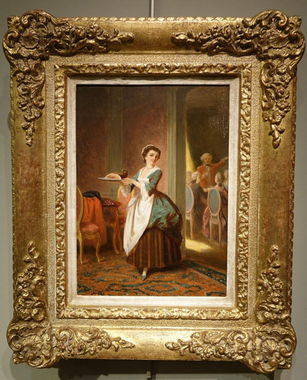 Paar Genreszenen des 18. Jahrhunderts, P.t. Van Wijngaerdt, 1816-1893