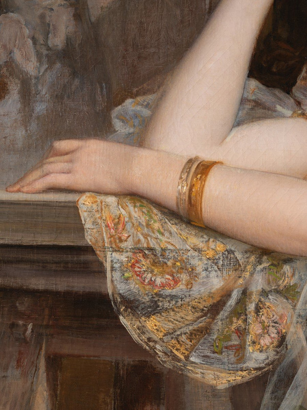 "Das Modell", sehr großes Öl auf Leinwand, A.F.LAURENS, 1883