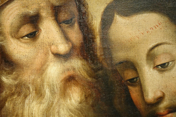 Olio su tela "La Trinità", Spagna, XVII secolo.