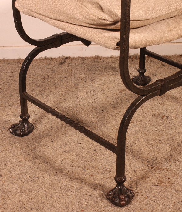 Fauteuil Curule En Fer Forgé Et Bronze