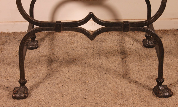 Fauteuil Curule En Fer Forgé Et Bronze