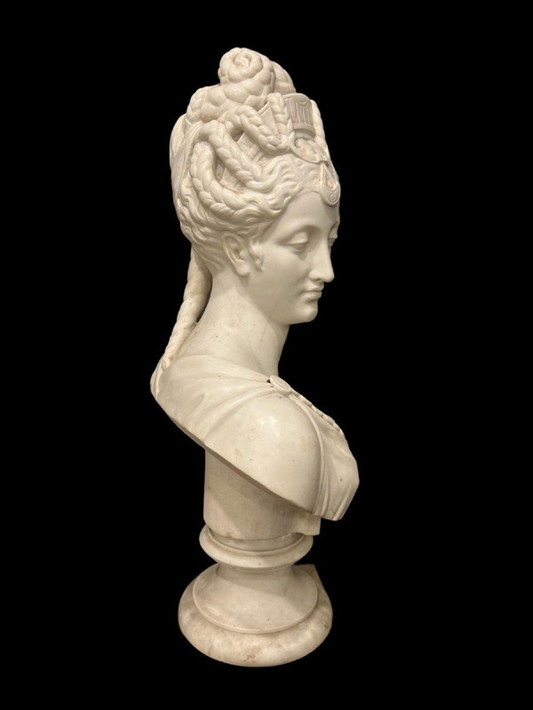 Grand buste en marbre , Diane de Poitiers, 19e S.