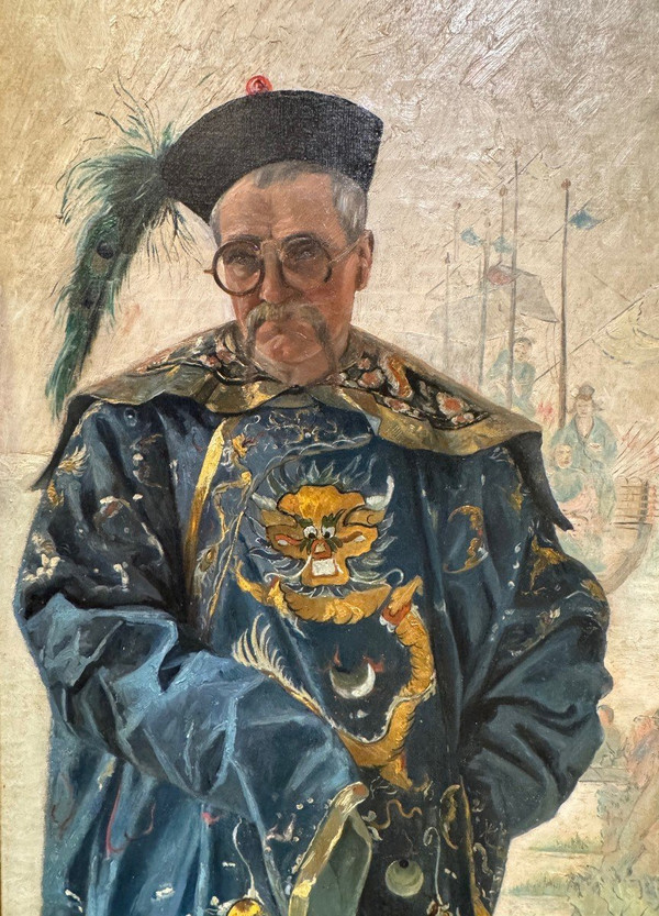 Coppia di dipinti cinesi, Rose Favre, 1910 circa