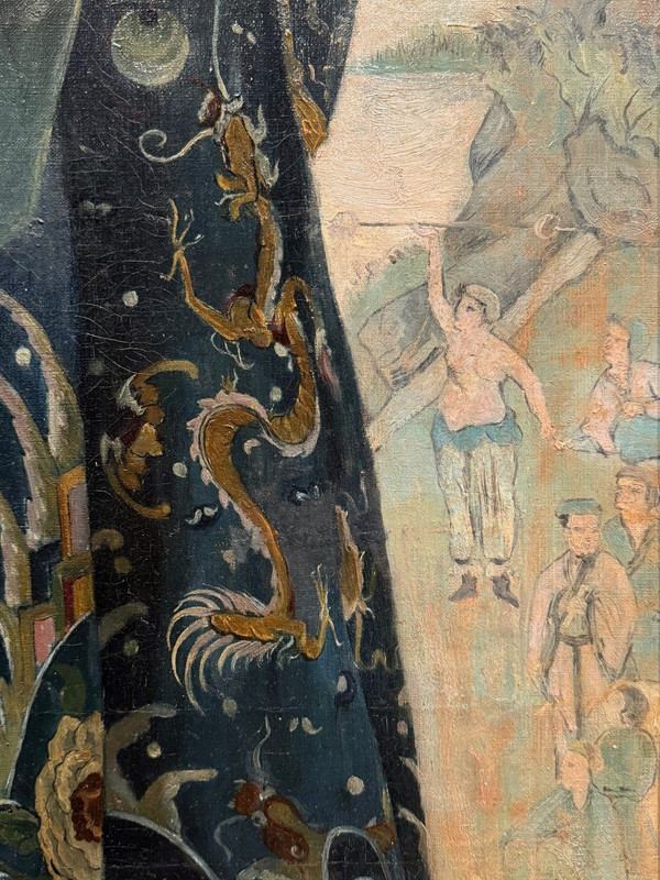 Coppia di dipinti cinesi, Rose Favre, 1910 circa