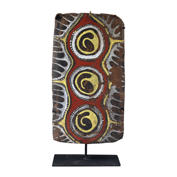 Small painted bark, Oceanic art, first arts, tribal art, paintings, Papua New Guinea