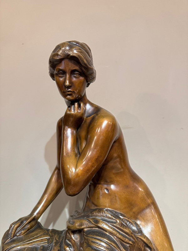 Grande bronzo "La Pensée", Henri Gréber, fine del XIX secolo.