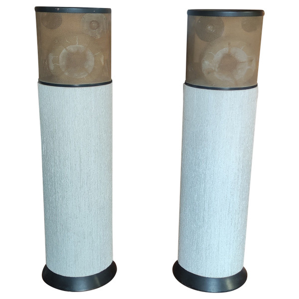 Pair of large vintage floorstanding speakers from the 1960s/1970s, Charlin brand.