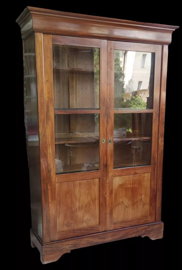 Ancienne Bibliothèque Vitrine  Louis Philippe  acajou