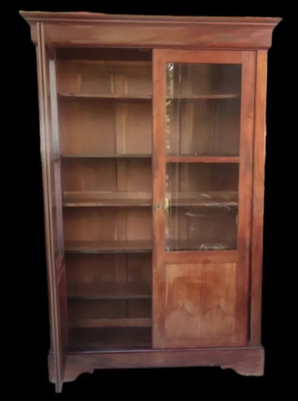 Ancienne Bibliothèque Vitrine  Louis Philippe  acajou
