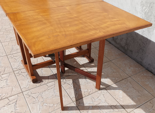 Scandinavian beech drop-leaf table