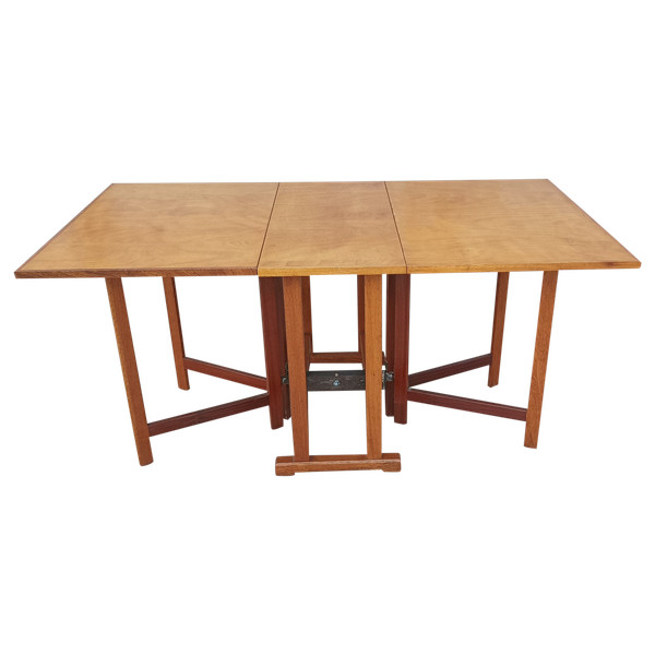 Scandinavian beech drop-leaf table