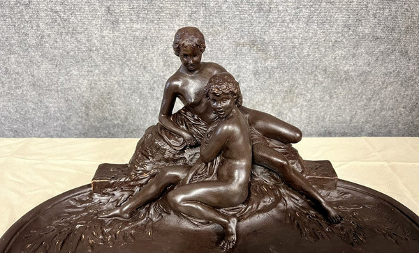Joe DESCAMPS (1869 - 1950): Sehr große leere Tasche im Jugendstil um 1900