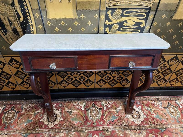 Console d'epoca Napoleone III in mogano