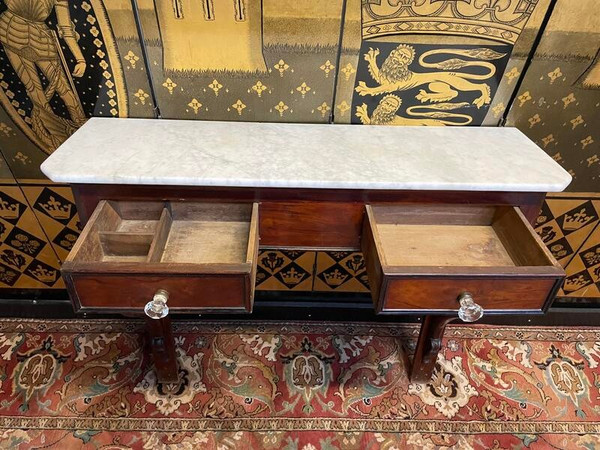Console d'epoca Napoleone III in mogano