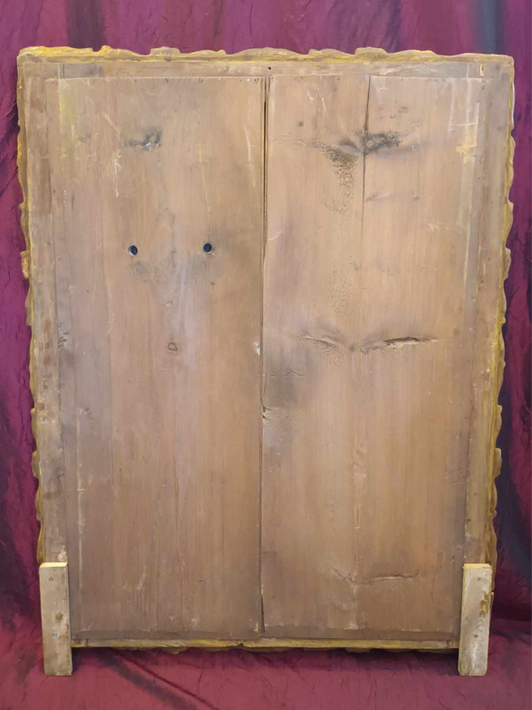 81 X 103 Cm Antique Rectangle Restoration Mirror, Gold Leaf, Mercury Glass