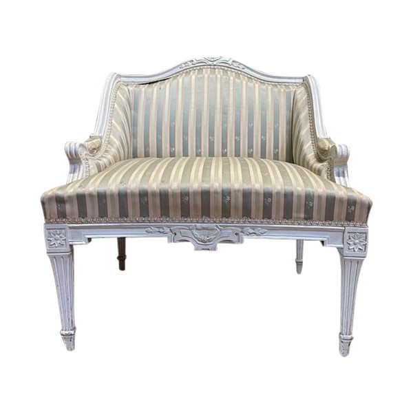 Fauteuil marquise de style Louis XVI