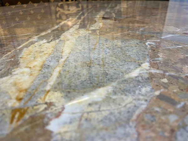 Table de salle à manger ronde en marbre 