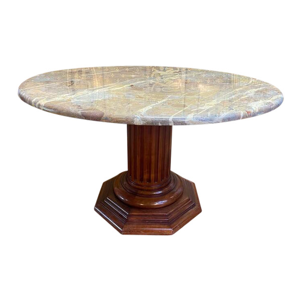 Table de salle à manger ronde en marbre 