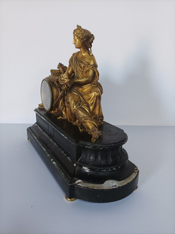 Henri Picard (1840-1890) Orologio allegorico in bronzo Napoleone III