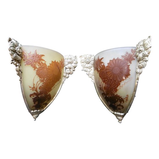 Wandleuchten Emile Gallé Jugendstil