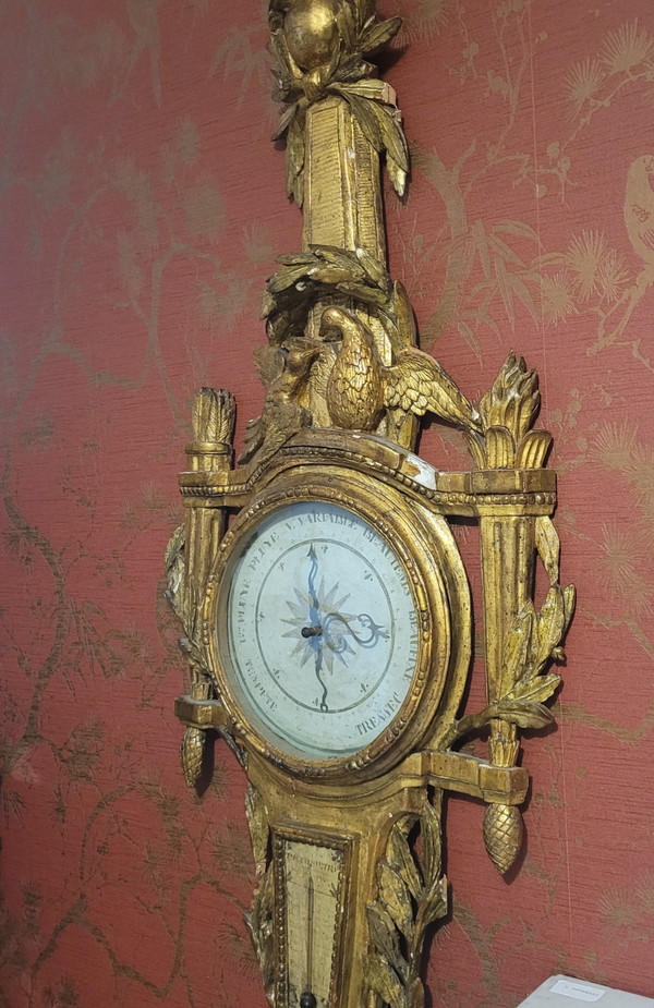 LOUIS XVI Barometer and Thermometer -- TO BE RESTORED --