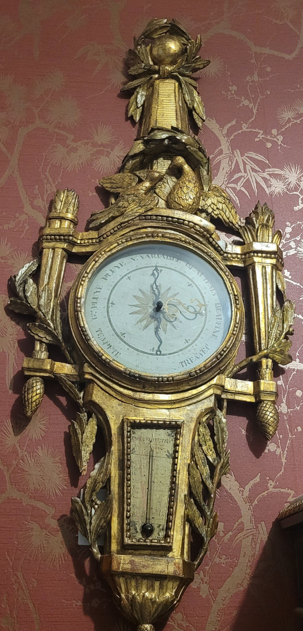LOUIS XVI Barometer and Thermometer -- TO BE RESTORED --