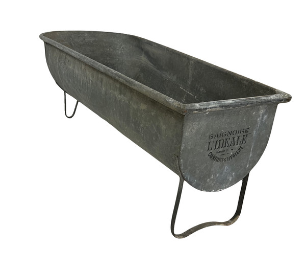 Alte Zinkbadewanne L’Idéale