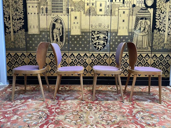 Suite de 4 chaises Baumann 