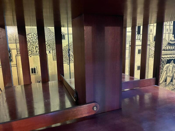 Très grande Bibliothèque Tournante en acajou 