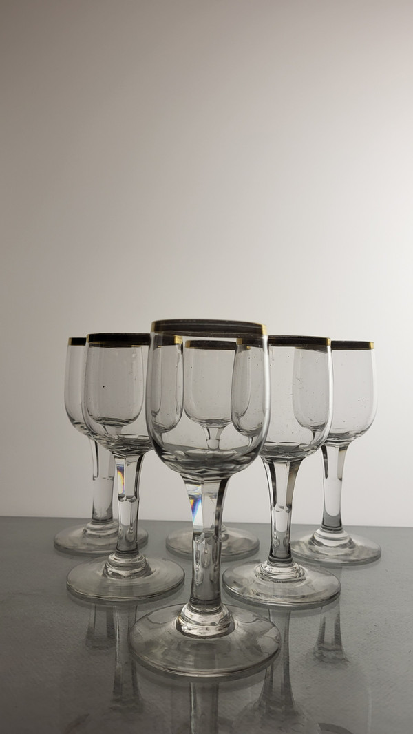 12 verres à vin cuit en cristal