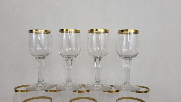12 verres à vin cuit en cristal