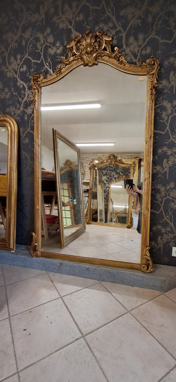 19th century mirror 184 x 108