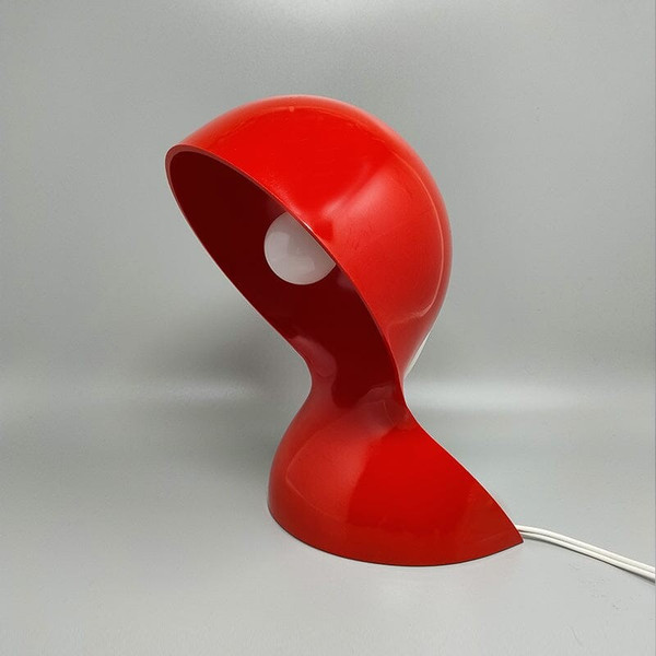 1960s Original Red Dalù Table Lamp by Vico Magistretti for Artemide (Not a Replica)