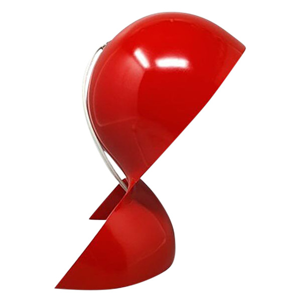 1960s Original Red Dalù Table Lamp by Vico Magistretti for Artemide (Not a Replica)