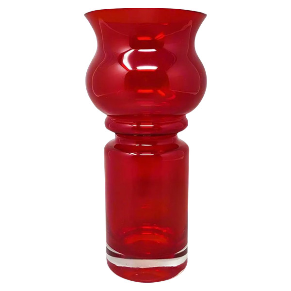 Stupendo vaso Tamara Aladin Tulppaani degli anni '70 (#1513) per Riihimaki/Riihimaen Lasi Oy