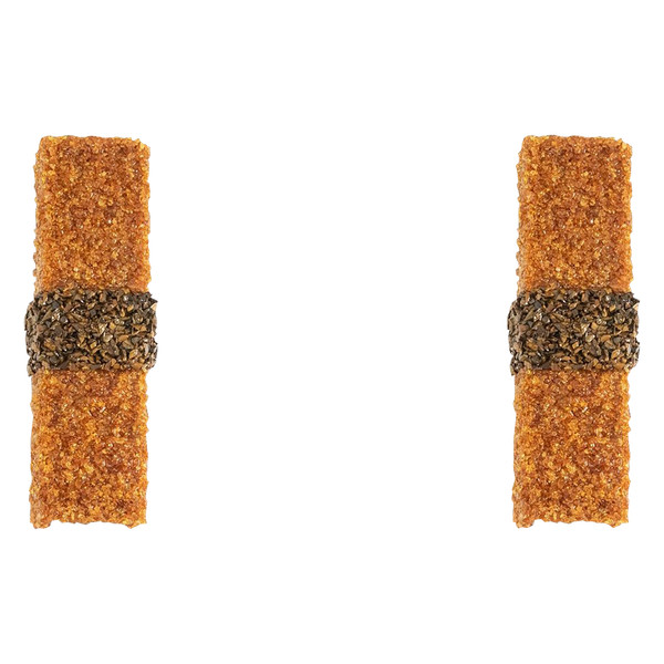 Pair of "Honey" wall lights in amber and tiger's eye. Contemporary. LS60042086G