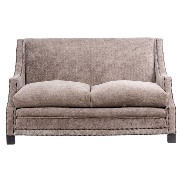Rectangular sofa in gray velvet. 1990s. LS60311509A