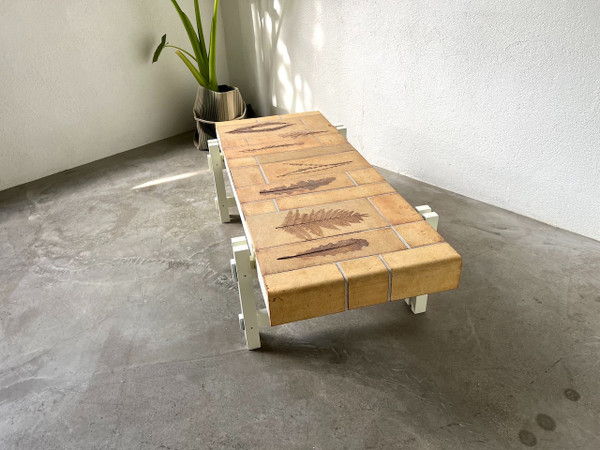 Roger Capron rectangular coffee table, Vallauris France 1960