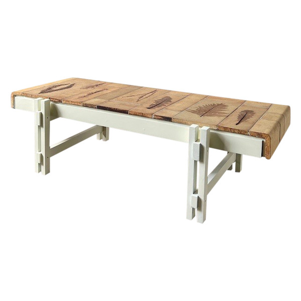 Roger Capron rectangular coffee table, Vallauris France 1960