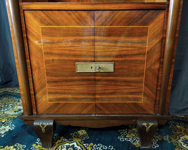 Jules Leleu, in the taste, Art Deco display case in rosewood
