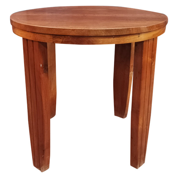 Art Deco side table in solid walnut