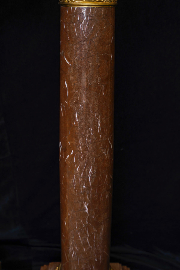 Importante coppia di colonne con coppia di girandole, epoca Napoleone III