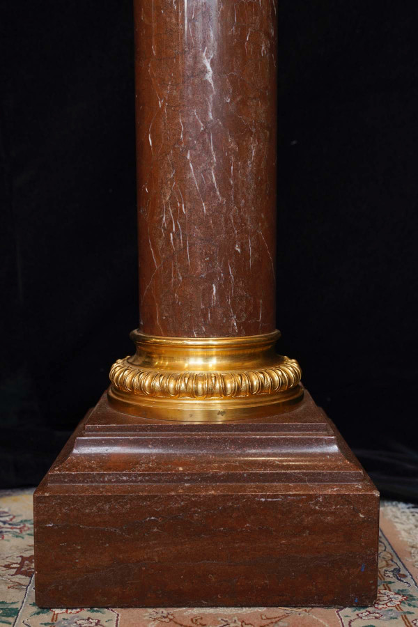 Importante coppia di colonne con coppia di girandole, epoca Napoleone III