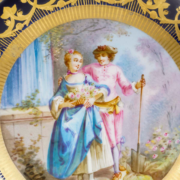 Bellissima scatola di caramelle in porcellana di Sèvres, fine del XIX secolo