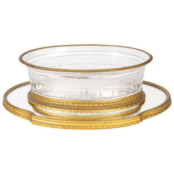 A beautiful crystal and gilt bronze centrepiece, circa 1880