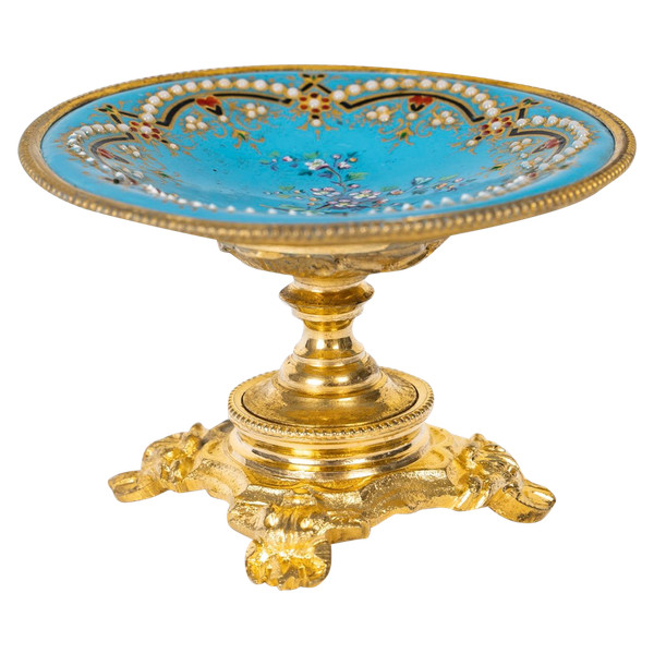 A beautiful Miniature enamel footed cup, circa 1880