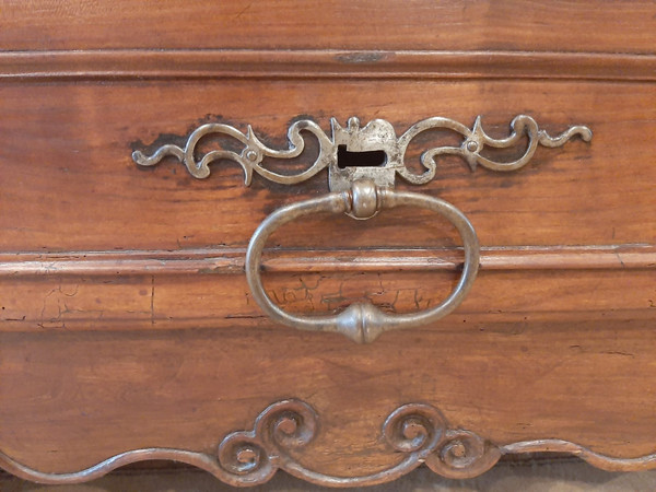Cuffietta "da viaggio" Luigi XV, in ciliegio - XVIII secolo