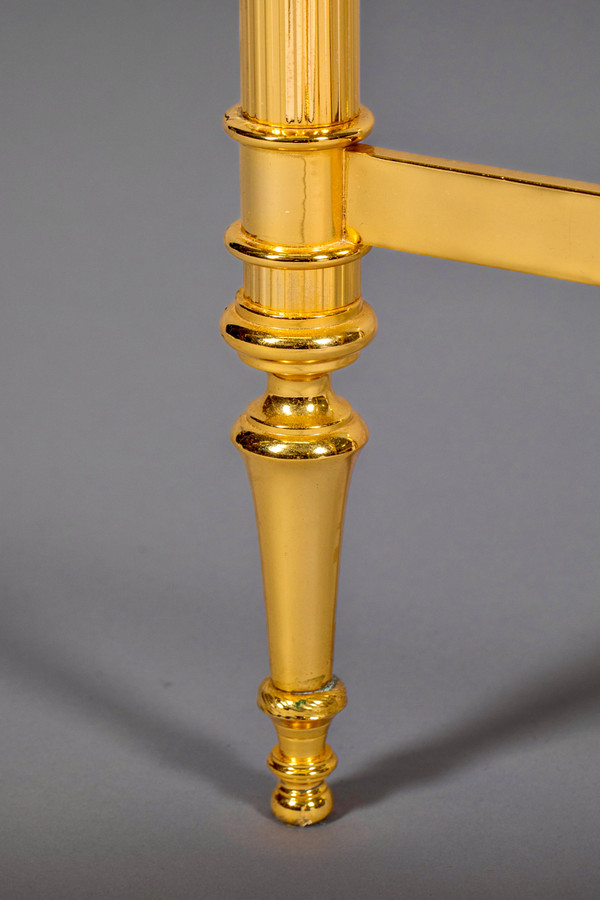 Pair of gilded brass coffee tables